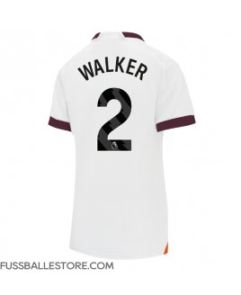 Günstige Manchester City Kyle Walker #2 Auswärtstrikot Damen 2023-24 Kurzarm